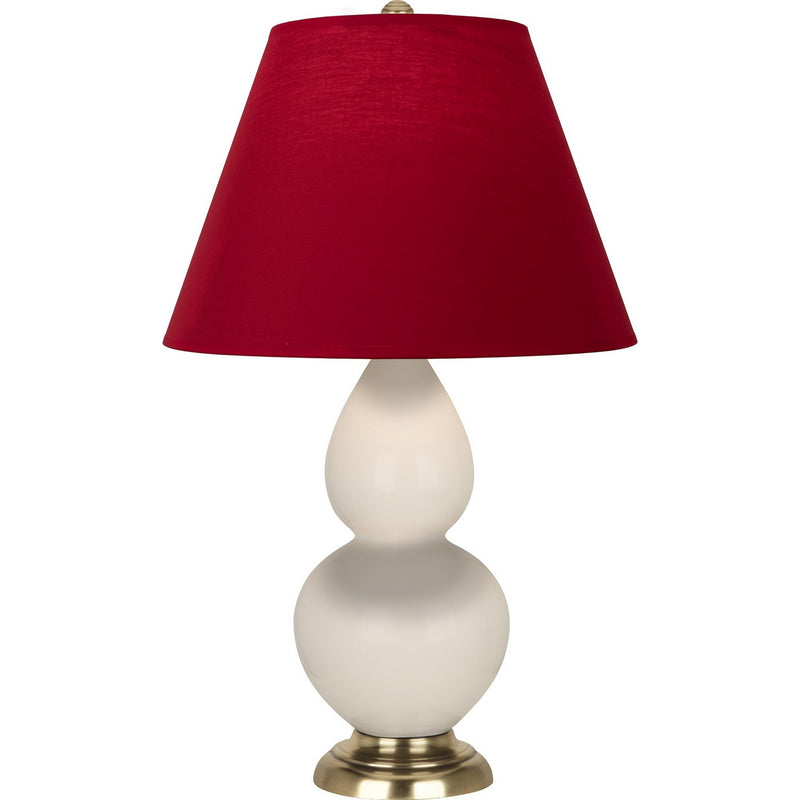 Robert Abbey 1774R One Light Accent Lamp, Bone Glazed Ceramic w/Antique Natural Brass