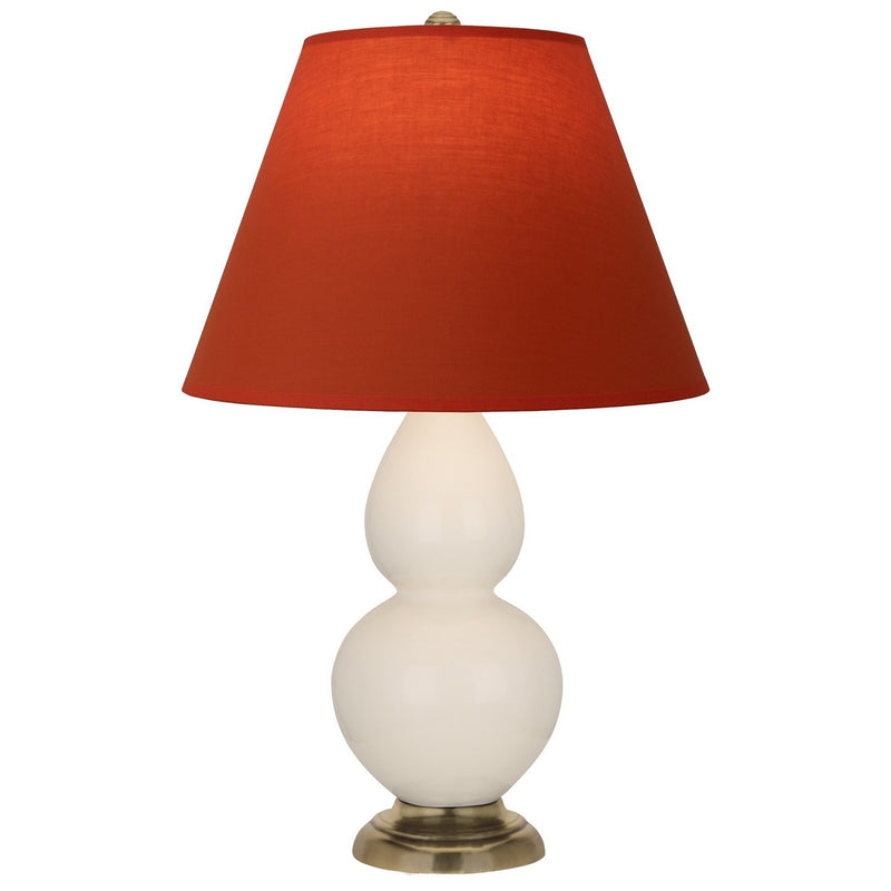 Robert Abbey 1774T One Light Accent Lamp, Bone Glazed Ceramic w/Antique Natural Brass