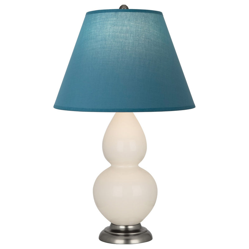 Robert Abbey 1776B One Light Accent Lamp, Bone Glazed Ceramic w/Antique Silver