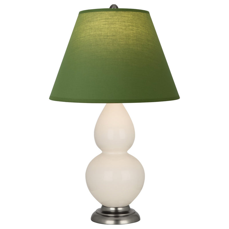 Robert Abbey 1776G One Light Accent Lamp, Bone Glazed Ceramic w/Antique Silver