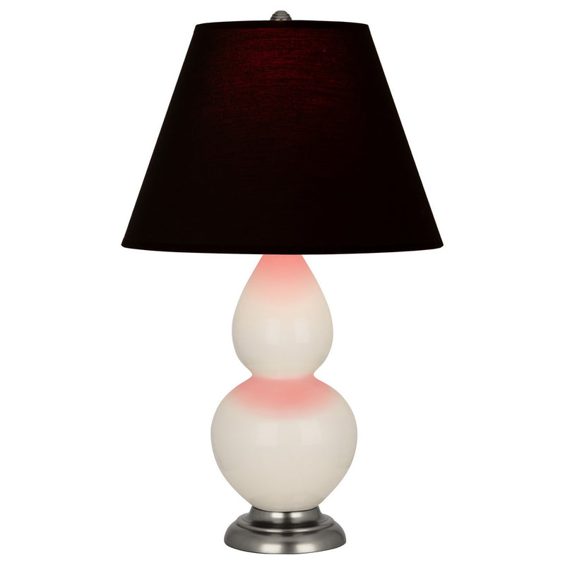 Robert Abbey 1776K One Light Accent Lamp, Bone Glazed Ceramic w/Antique Silver