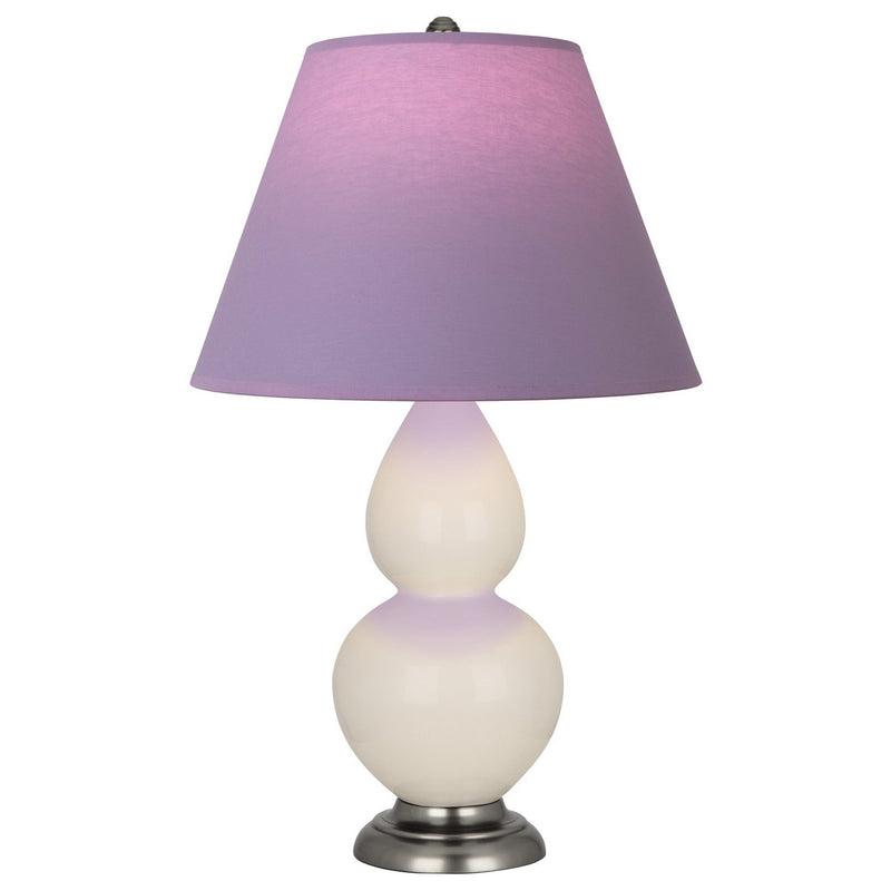 Robert Abbey 1776L One Light Accent Lamp, Bone Glazed Ceramic w/Antique Silver