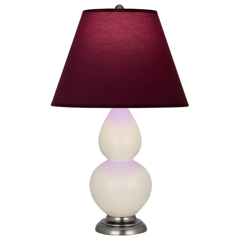 Robert Abbey 1776P One Light Accent Lamp, Bone Glazed Ceramic w/Antique Silver