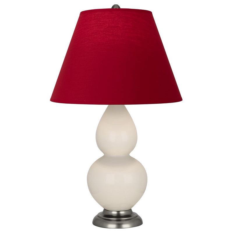 Robert Abbey 1776R One Light Accent Lamp, Bone Glazed Ceramic w/Antique Silver