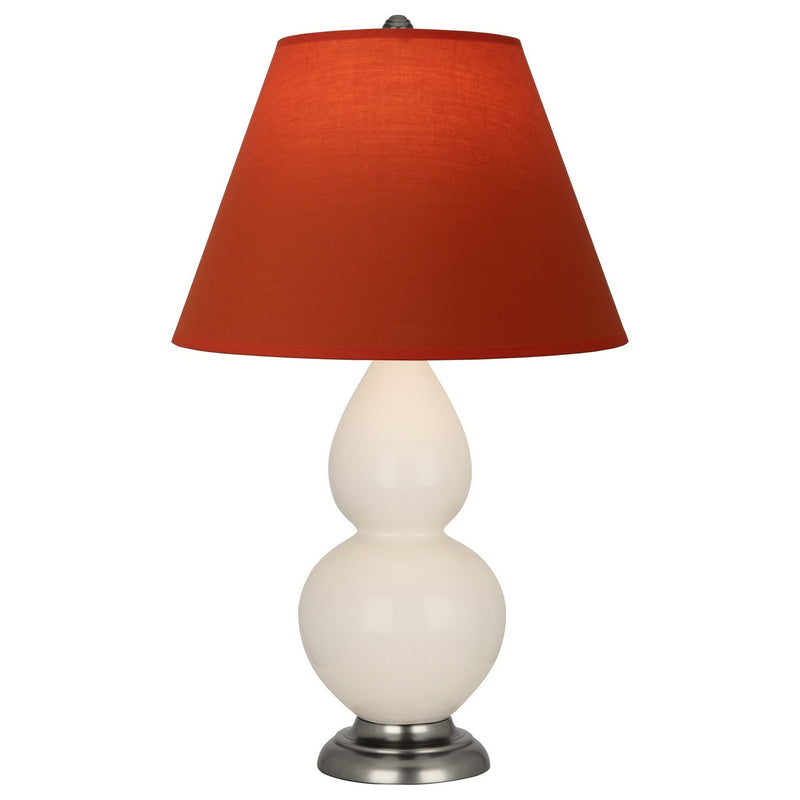 Robert Abbey 1776T One Light Accent Lamp, Bone Glazed Ceramic w/Antique Silver