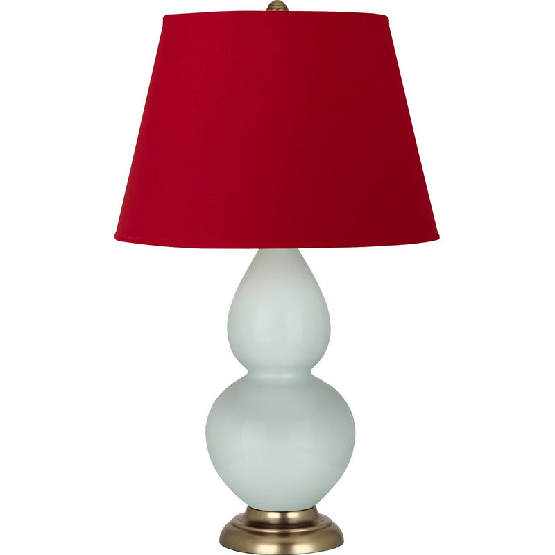 Robert Abbey 1789R One Light Table Lamp, Celadon Glazed Ceramic w/Antique Natural Brass