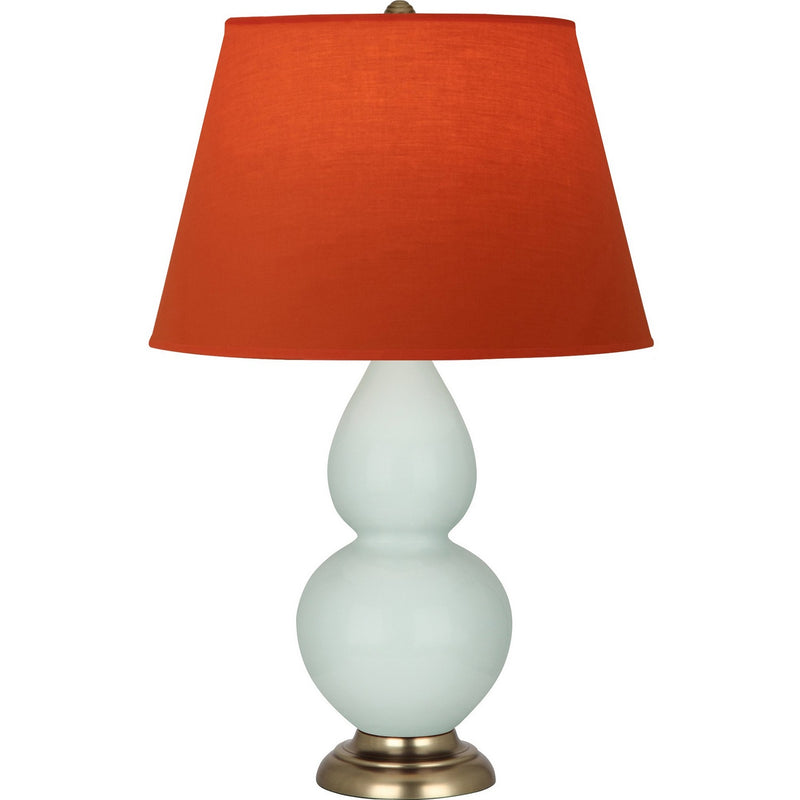 Robert Abbey 1789T One Light Table Lamp, Celadon Glazed Ceramic w/Antique Natural Brass