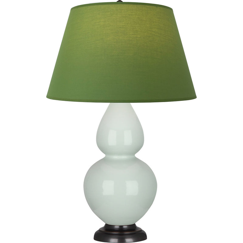 Robert Abbey 1790G One Light Table Lamp, Celadon Glazed Ceramic w/Deep Patina Bronze