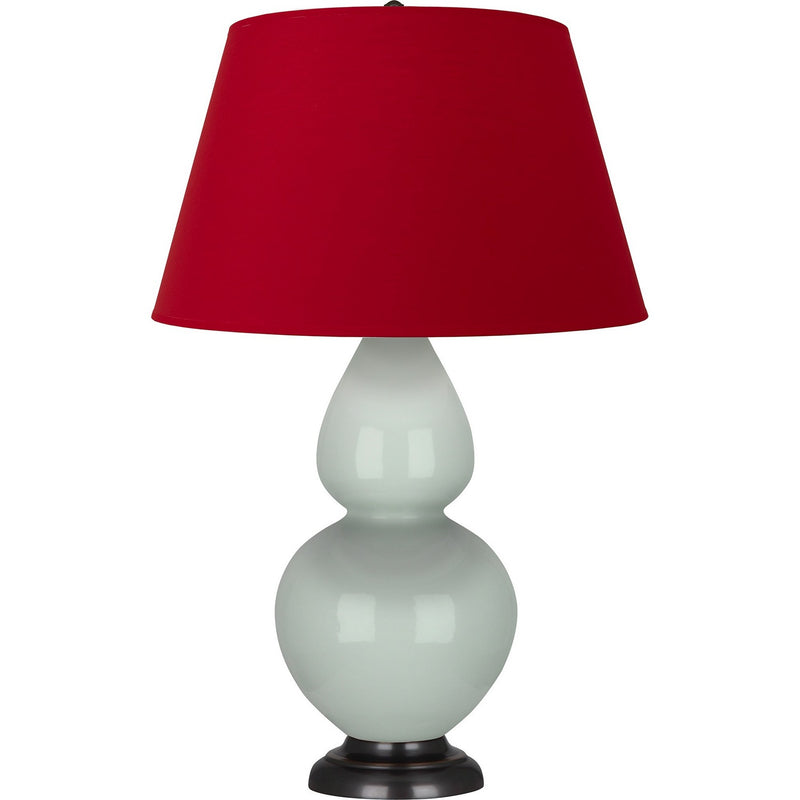 Robert Abbey 1790R One Light Table Lamp, Celadon Glazed Ceramic w/Deep Patina Bronze