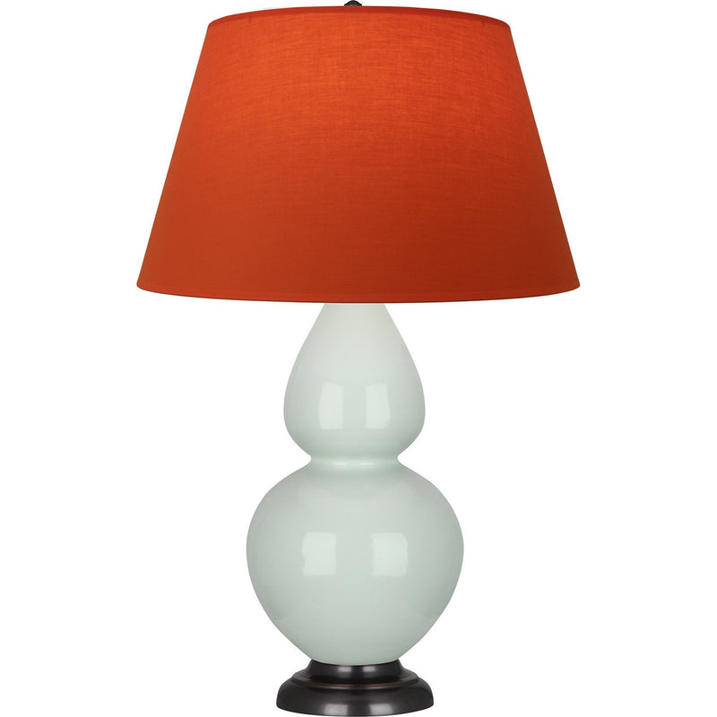 Robert Abbey 1790T One Light Table Lamp, Celadon Glazed Ceramic w/Deep Patina Bronze