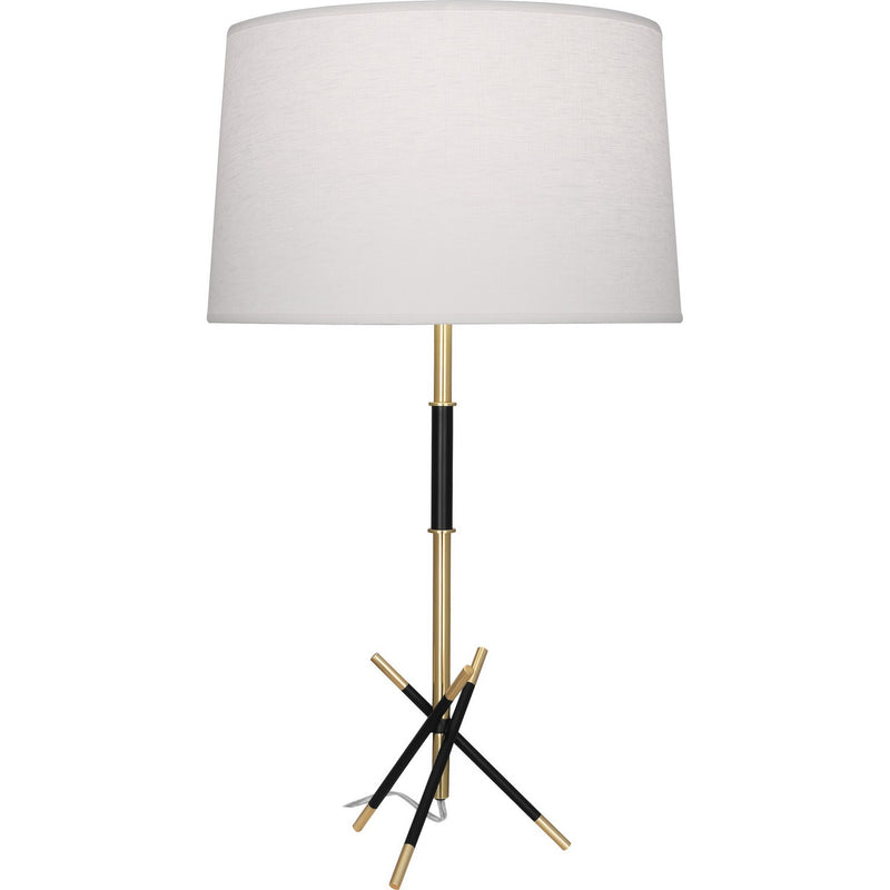 Robert Abbey 217 One Light Table Lamp, Modern Brass w/Matte Black