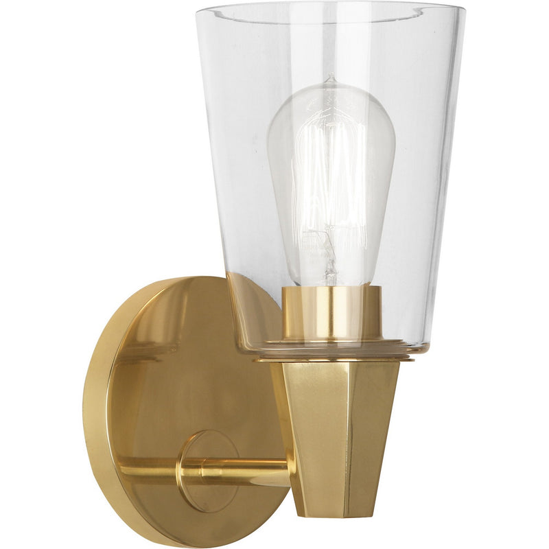 Robert Abbey 254C One Light Wall Sconce, Modern Brass