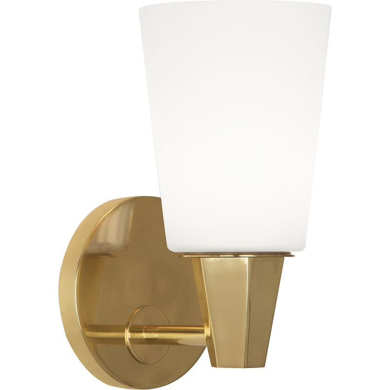 Robert Abbey 254F One Light Wall Sconce, Modern Brass