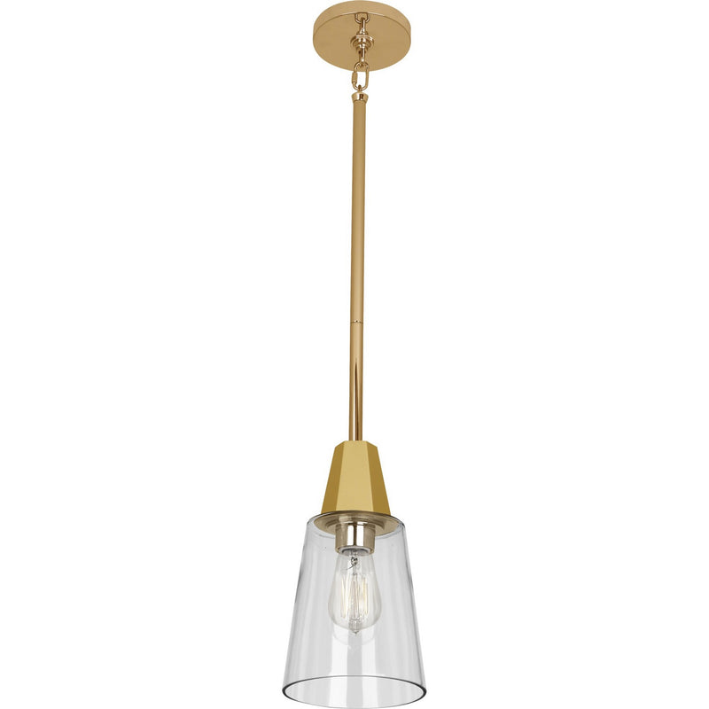 Robert Abbey 257C One Light Pendant, MODERN BRASS