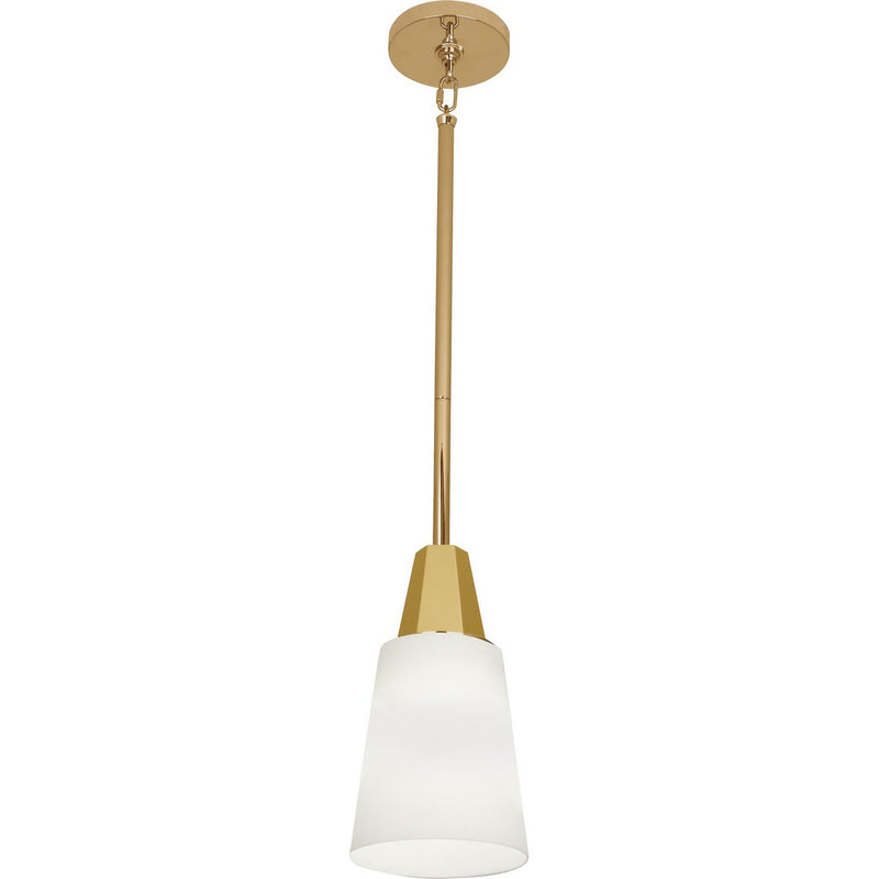 Robert Abbey 257F One Light Pendant, MODERN BRASS