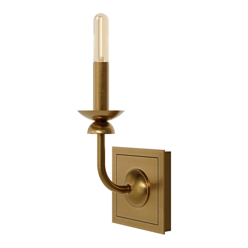 Robert Abbey 273 One Light Wall Sconce, Lacquered Burnished Brass