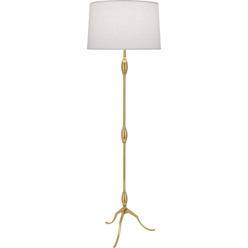 Robert Abbey 466 One Light Floor Lamp, MODERN BRASS