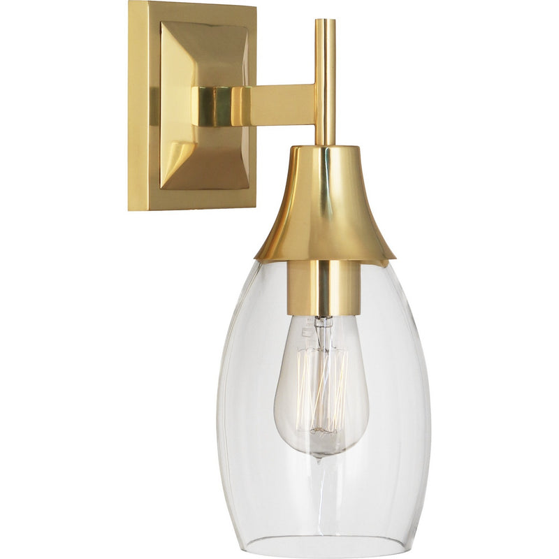 Robert Abbey 484 One Light Wall Sconce, Modern Brass