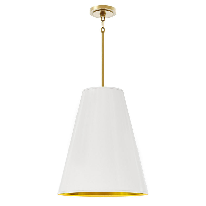 Robert Abbey 494MDY Four Light Pendant, Matte Gold Interior w/Modern Brass