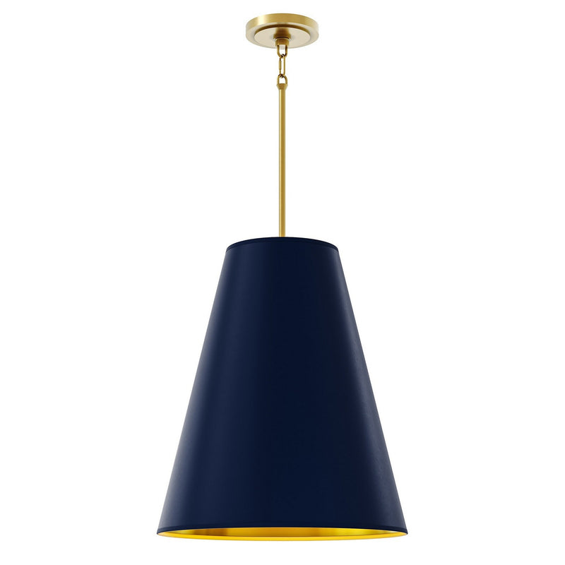 Robert Abbey 494MMB Four Light Pendant, Matte Gold Interior w/Modern Brass