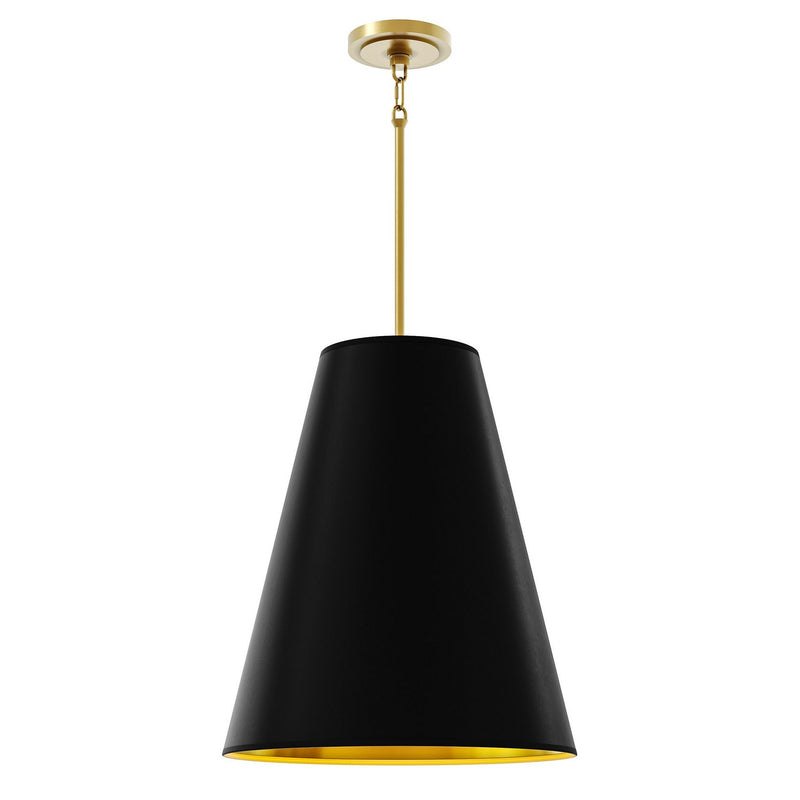 Robert Abbey 494MOS Four Light Pendant, Matte Gold Interior w/Modern Brass
