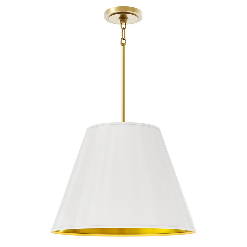 Robert Abbey 495MDY Four Light Pendant, Matte Gold Interior w/Modern Brass