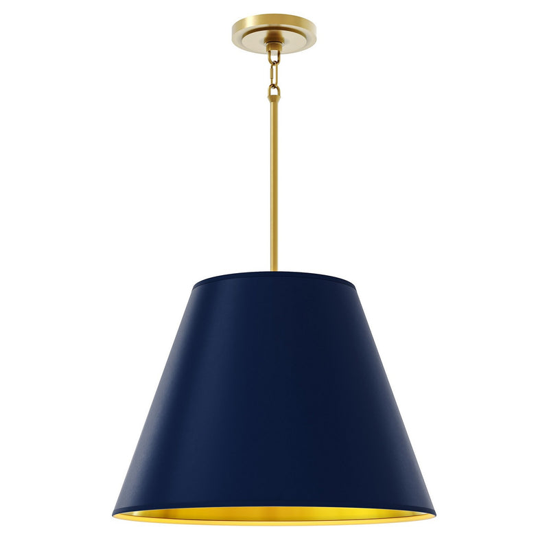 Robert Abbey 495MMB Four Light Pendant, Matte Gold Interior w/Modern Brass