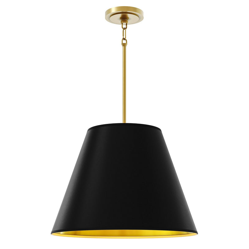 Robert Abbey 495MOS Four Light Pendant, Matte Gold Interior w/Modern Brass