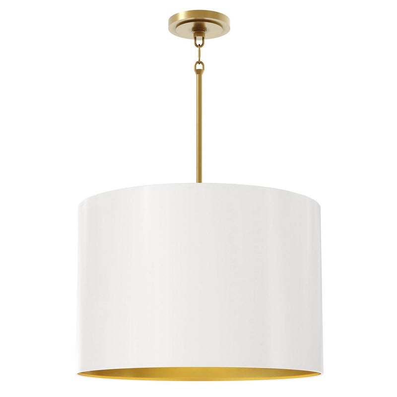 Robert Abbey 496MDY Four Light Pendant, Matte Gold Interior w/Modern Brass