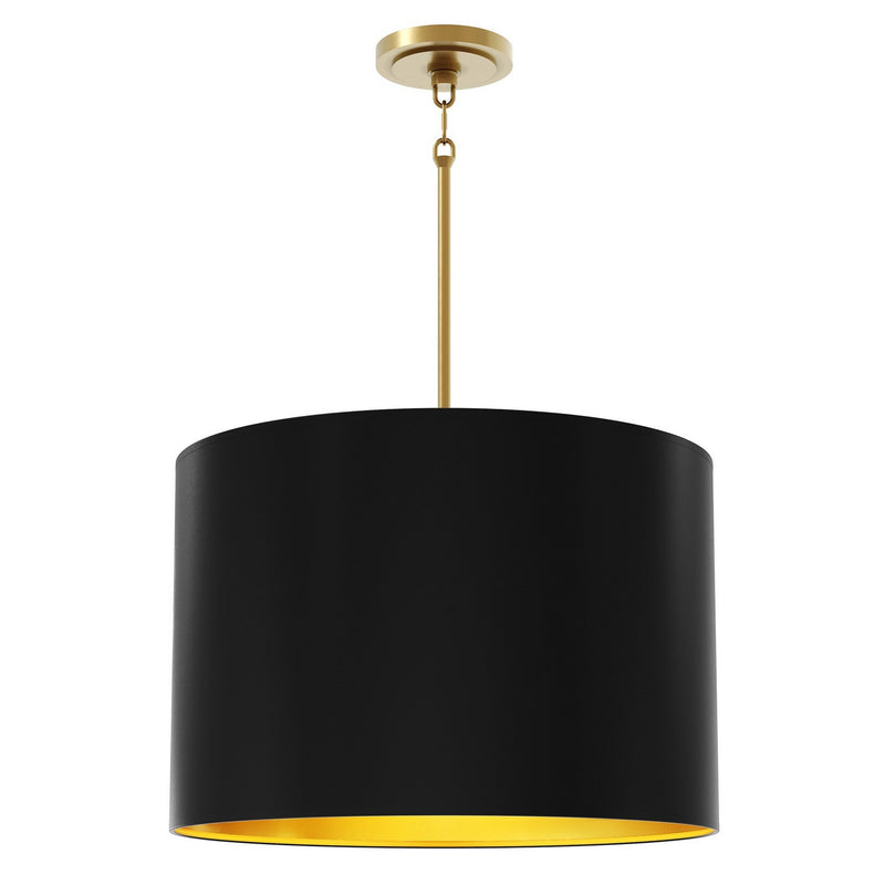 Robert Abbey 496MOS Four Light Pendant, Matte Gold Interior w/Modern Brass