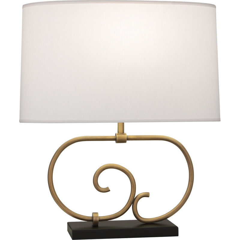 Robert Abbey 586 One Light Table Lamp, Warm Brass w/ Matte Black