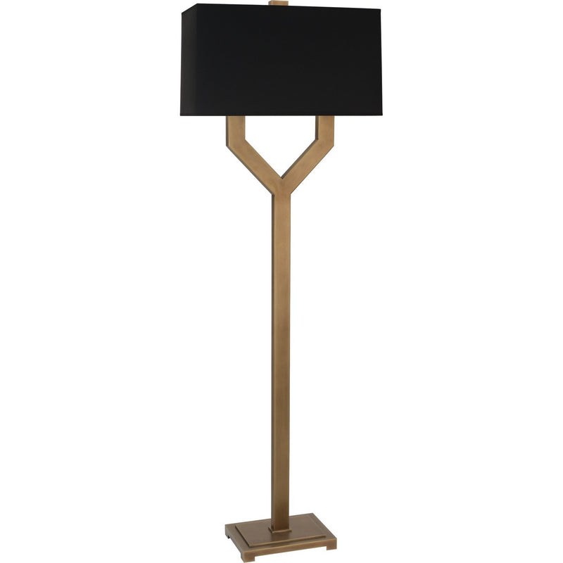 Robert Abbey 821B Two Light Floor Lamp, Vintage Brass