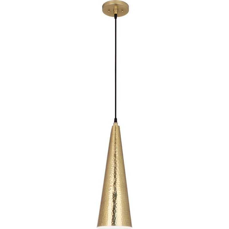 Robert Abbey 9873 One Light Pendant, Modern Brass