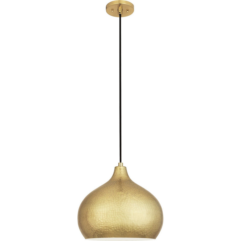 Robert Abbey 9874 One Light Pendant, Modern Brass