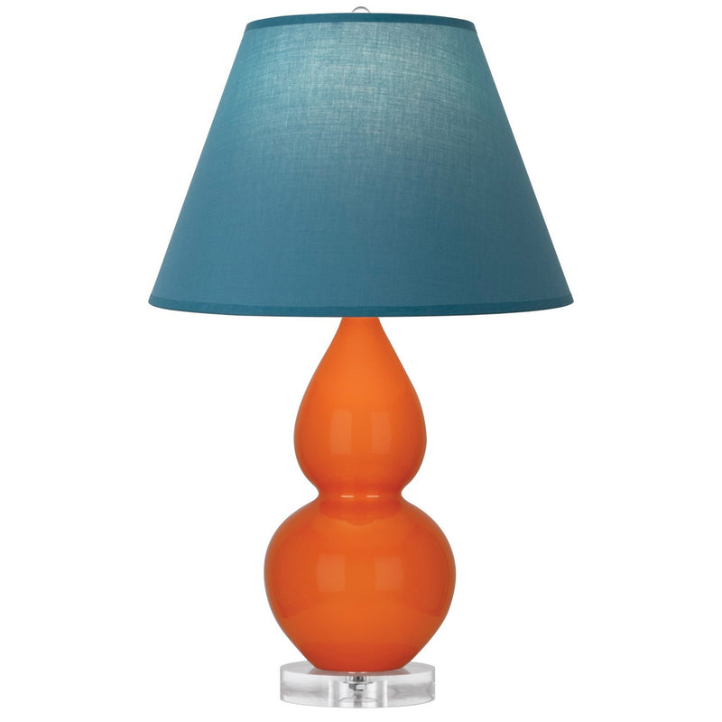 Robert Abbey A695B One Light Accent Lamp, Pumpkin Glazed Ceramic w/Lucite