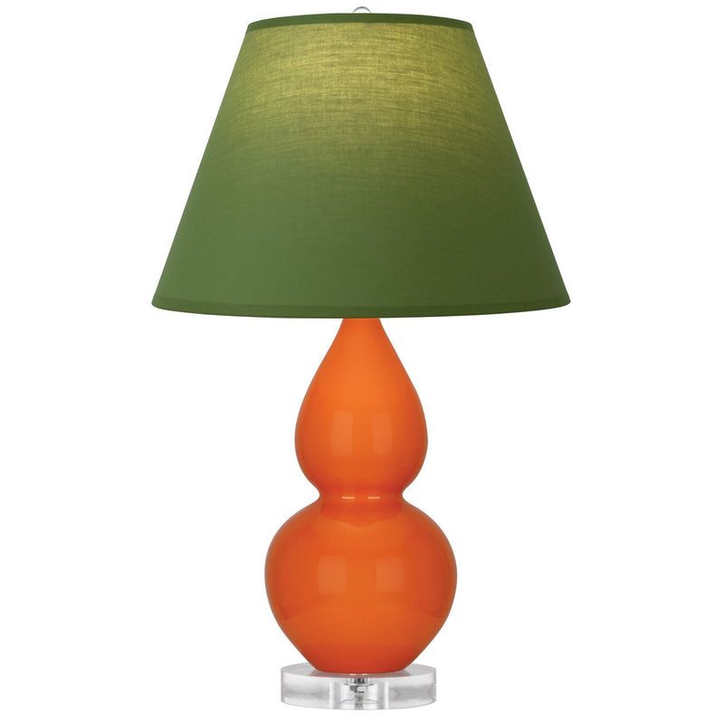 Robert Abbey A695G One Light Accent Lamp, Pumpkin Glazed Ceramic w/Lucite