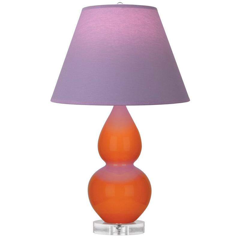 Robert Abbey A695L One Light Accent Lamp, Pumpkin Glazed Ceramic w/Lucite