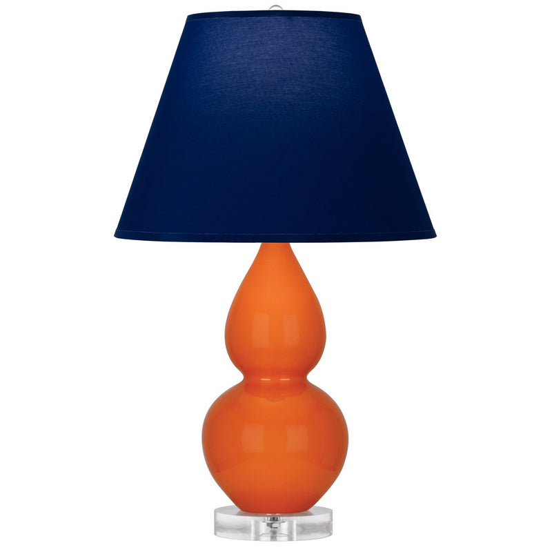 Robert Abbey A695N One Light Accent Lamp, Pumpkin Glazed Ceramic w/Lucite