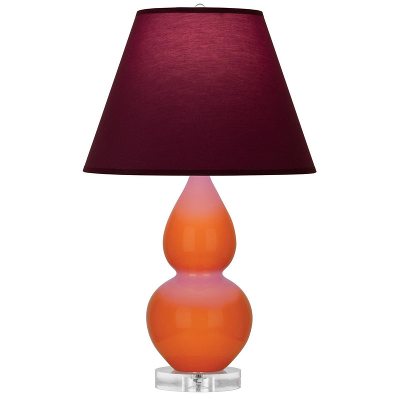 Robert Abbey A695P One Light Accent Lamp, Pumpkin Glazed Ceramic w/Lucite