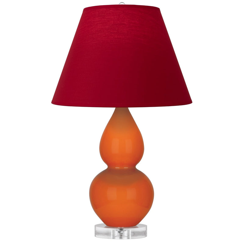 Robert Abbey A695R One Light Accent Lamp, Pumpkin Glazed Ceramic w/Lucite