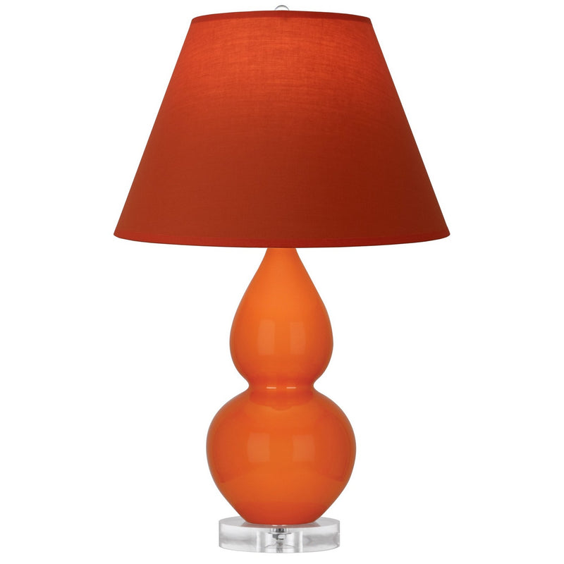 Robert Abbey A695T One Light Accent Lamp, Pumpkin Glazed Ceramic w/Lucite