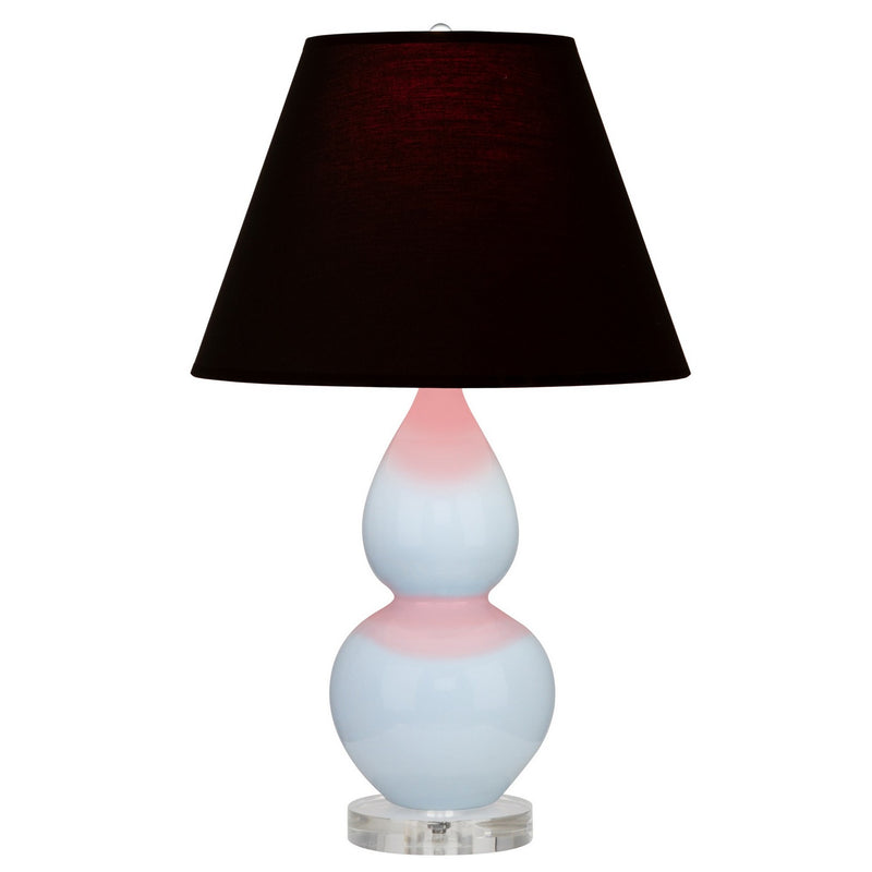 Robert Abbey A696K One Light Accent Lamp, Baby Blue Glazed Ceramic w/Lucite