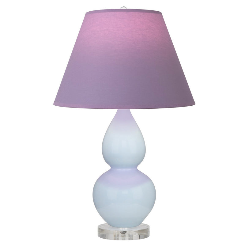 Robert Abbey A696L One Light Accent Lamp, Baby Blue Glazed Ceramic w/Lucite