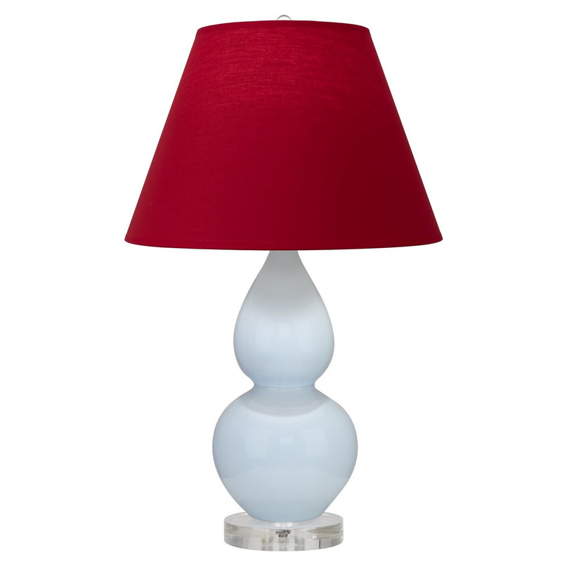 Robert Abbey A696R One Light Accent Lamp, Baby Blue Glazed Ceramic w/Lucite