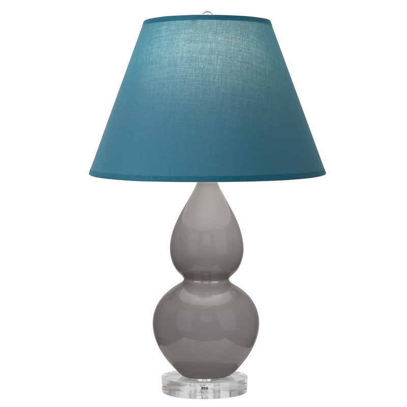 Robert Abbey A770B One Light Accent Lamp, Smokey Taupe Glazed Ceramic w/Lucite