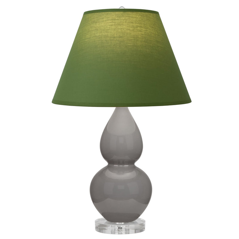 Robert Abbey A770G One Light Accent Lamp, Smokey Taupe Glazed Ceramic w/Lucite
