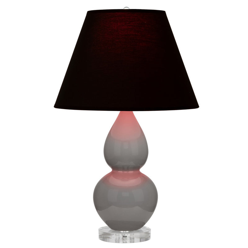 Robert Abbey A770K One Light Accent Lamp, Smokey Taupe Glazed Ceramic w/Lucite