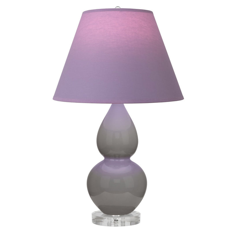 Robert Abbey A770L One Light Accent Lamp, Smokey Taupe Glazed Ceramic w/Lucite