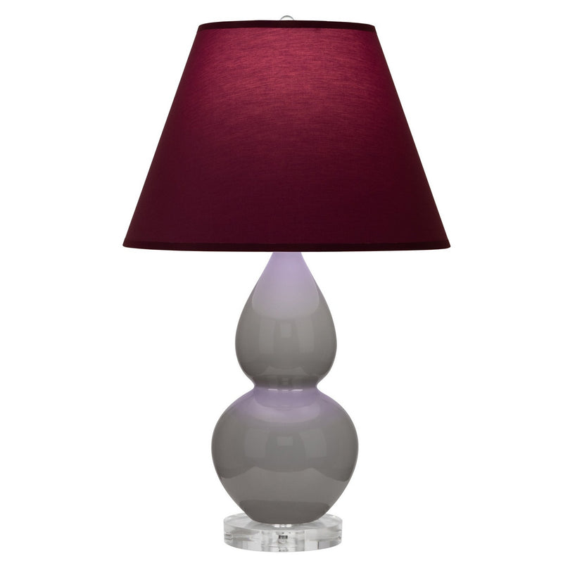 Robert Abbey A770P One Light Accent Lamp, Smokey Taupe Glazed Ceramic w/Lucite