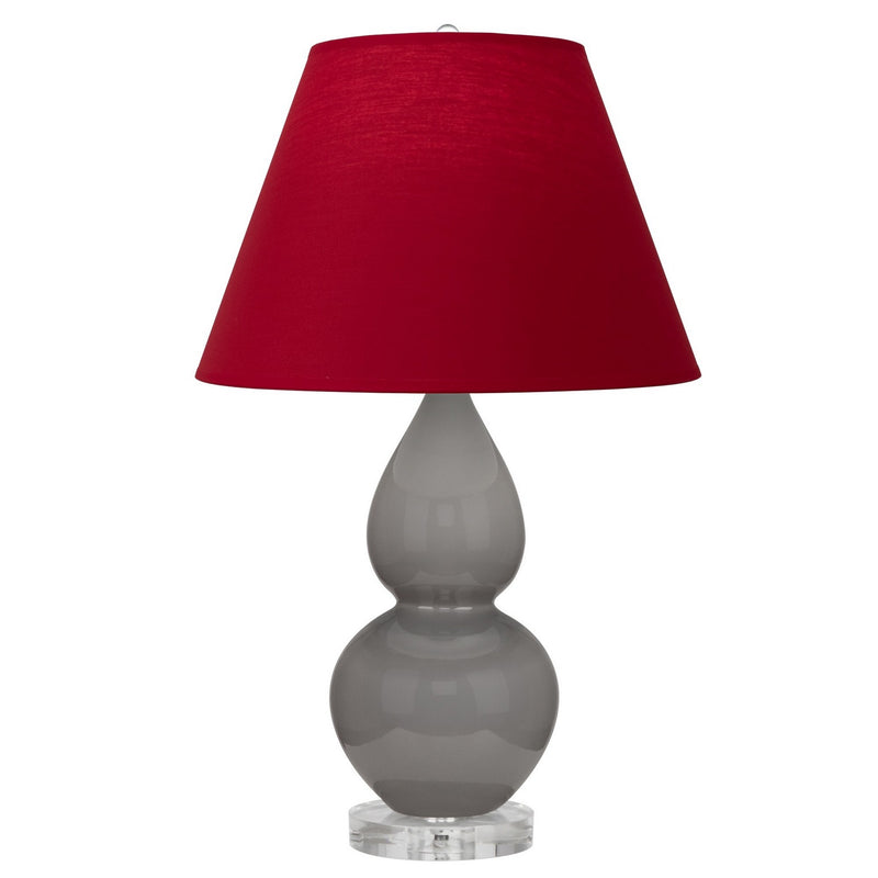 Robert Abbey A770R One Light Accent Lamp, Smokey Taupe Glazed Ceramic w/Lucite